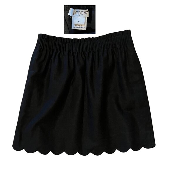 J. Crew Dresses & Skirts - J. Crew Black Scalloped Skirt